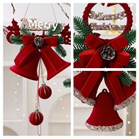 Offre Spéciale : Pendentifs Clochettes de Noël en Stock – Décorations Personnalisées pour Sapin de Noël en Forme de Cloche Rouge Vin – Ornements de Noël en Plastique