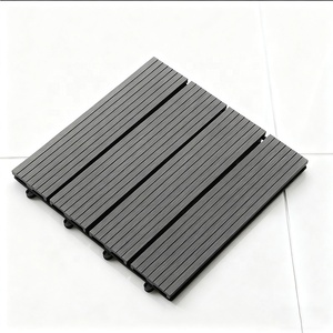 Modern <strong>DIY</strong> Interlocking <strong>WPC</strong> <strong>Deck</strong> <strong>Tiles</strong> 12\&quot; X 12\&quot; Waterproof and Durable for Outdoor Patio or Park Click Installation - Product Image 3