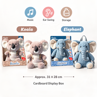 Sac à dos en peluche mignon Koala Éléphant 2026, jouets musicaux unisexes avec oreilles qui bougent, en fausse fourrure, pour enfants, idéal pour les anniversaires