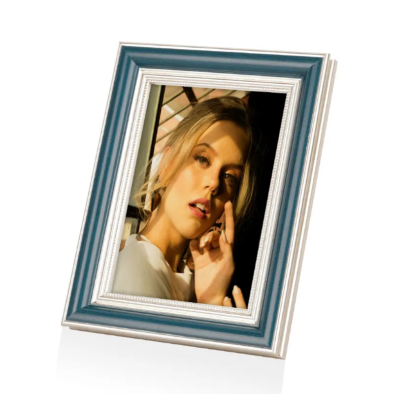 Factory Price 8*10 11x14 Light Weight PS Photo Frames Light Blue White Simple Style Picture Frames on Sale