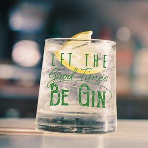 Fun 9 oz Gin Tonic Rocks Verres à cocktail Good Times Lowball Bar Cadeaux pour hommes et femmes buveurs - Product Image 4