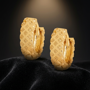Wholesale 14K18K24K Gold <b>Filled</b> Hoop Earrings Elegant Trendy Gold Plated Hoop Earrings for Women Fashion Hoop Earrings Arracadas - Product Image 2