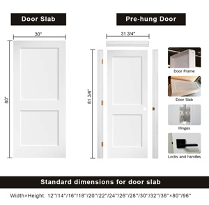 30x80 ''5-panel Shaker cửa trắng mồi hiện đại nhập bằng gỗ nội thất cửa MDF sợi thủy tinh cho rỗng lõi nhà giải pháp - Product Image 4