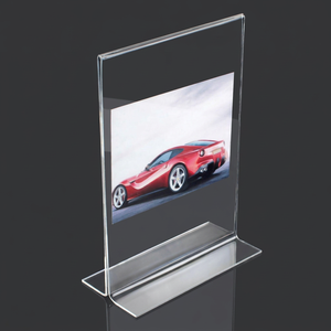 ที่วางป้ายอะคริลิค – แท่นวางโชว์บนโต๊ะแบบใสสำหรับ A4/A5/ใบปลิว/เมนู - Product Image 1