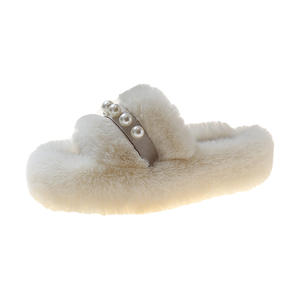 Pantuflas de gamuza suave de alta gama, aptas para uso en interiores y exteriores, pantuflas de invierno para mujer, cómodas y afelpadas, con función antideslizante. - Product Image 5