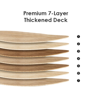 ZHOYA Tabla de Surf de 30 Pulgadas de Madera de Arce, Big Fish, Monopatín de Una Sola Rueda, Tabla de Caminar, Tabla de Surf Terrestre, Tabla de Cuatro Ruedas para Calle - Product Image 3