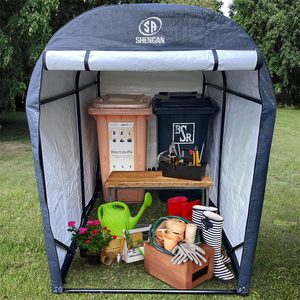 Tente de <span class=keywords><strong>vélo</strong></span> portable SA pour l'extérieur, structure en acier allié, auvent enduit de PE, <span class=keywords><strong>abri</strong></span> 120x163x176cm, imperméable, porte à fermeture éclair enroulable - Product Image 2