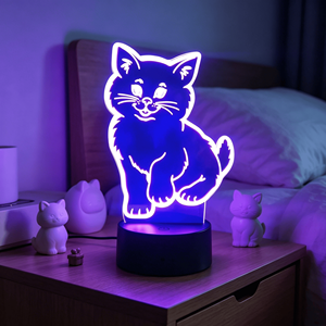 Adjustable 7/16 Colors Decorative 3D Illusion Cute Animal Night Lamp 7 Color Change Touch and <b>Remote</b> <b>Control</b> Night Light - Product Image 3