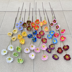 Hoa Nhân Tạo 3 Đầu Cao Monet Poppy Đám Cưới Đường Hướng Dẫn Trang Trí Hoa <span class=keywords><strong>Papaver</strong></span> Rhoeas - Product Image 1