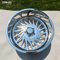 Jantes forgées FANXI personnalisées finition argent poli 20x10 22x14 24x12 24x14 26x14 26x16 28x16 8 trous 8x180 8x6.5 8x170 avec grands enjoliveurs