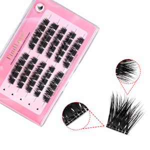 DIY手作りカシミアクラスターラッシュエクステンションキットプレスオンプレスオンラッシュ、接着剤なし - Product Image 1