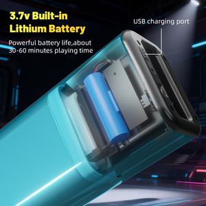 Nouveau pistolet à eau électronique en plastique coloré tendance transfrontalier avec lumières et effets sonores, chargement Type-C, grande capacité - Product Image 4