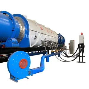 Continuous Rotary Electric Wood Sawdust Biomass Carbonization rice Husk Furnace Charcoal Making Machine