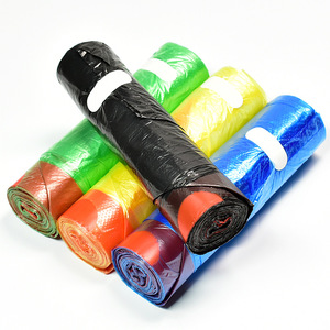 ถุงขยะในครัวเรือนแบบหนา ขนาด L พร้อมเชือกรูดและหูหิ้ว สำหรับใช้ในบ้าน - Product Image 1