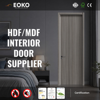 Porte intérieure en bois insonorisée à panneau plat en MDF à âme pleine, certifiée NFRC EOKO, pour grand projet de développement hôtelier