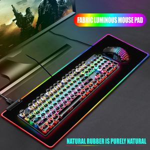 Tapis de souris de jeu LED RGB, tapis de bureau en caoutchouc antidérapant, tapis de souris pour jeux PC - Product Image 2