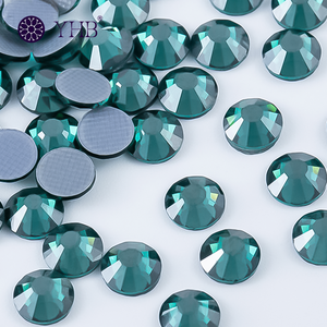 핫픽스 최신 DIY 팁 장식 다이아몬드 글라스 3D 플랫백 네일 아트 크리스탈 블루 라인스톤 - Product Image 3