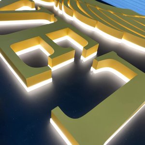 Lettres 3D en acrylique imperméables pour enseignes personnalisées, rétroéclairées, éclairées par l'avant, en acier inoxydable, <span class=keywords><strong>transformateur</strong></span> domestique - Product Image 3