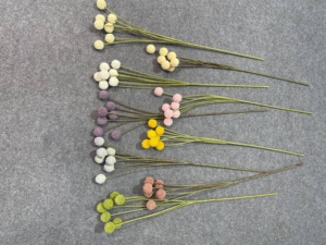 Offre Spéciale – Fleurs Artificielles <span class=keywords><strong>Billy</strong></span> Ball, 7 Tiges, 7 Têtes, 62 cm – Fleurs Boules Dorées pour Décoration Mariage, Maison, Fête, Festival, Vacances - Product Image 5