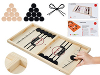 Schnelles Sling-Puck-Spiel: Actionreicher Super-Tischfußball, Desktop-Kampfspiel, Holz-Air-Hockey-Brettspiel, Partyspiel-Zubehör