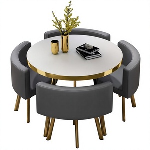 LE Reception Front <b>Desk</b> Negotiation Reception Guest Set Office Rest Area Dining Kitchen Combination Table and Chair - Product Image 1
