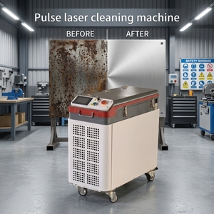 Nettoyeur laser à impulsions à <span class=keywords><strong>refroidissement</strong></span> par air, machine portative de décapage de rouille au laser pour l'entretien des pièces automobiles et des équipements maritimes - Product Image 1