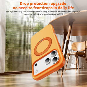 <span class=keywords><strong>Coque</strong></span> de téléphone magnétique en <span class=keywords><strong>silicone</strong></span> véritable pour 17/16/15/14/13 Pro Max Plus, design pailleté, étanche et antichoc - Product Image 4