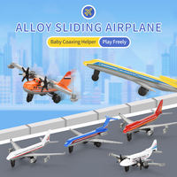 Avión de transporte de aleación, 6 unidades, modelo de avión deslizante fundido a presión, juego de Juguetes