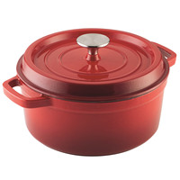 Bright Houseware – Casserole en fonte émaillée écologique de qualité supérieure, 26 cm de diamètre, compatible toutes cuisinières, prix bas, populaire