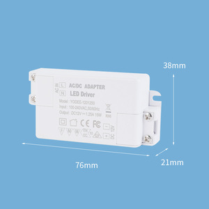 Alimentation LED Yudi 12V 24V AC DC, adaptateur à tension constante 12W 15W dimmable pour bande LED - Product Image 5