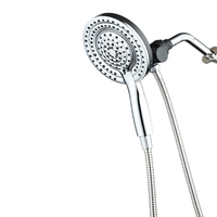 Douche à main OEM personnalisée deux-en-un avec LED, effet pluie, chromée, moderne, surpuissante et multifonctionnelle