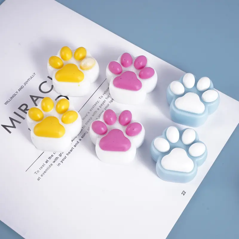 DIY Cute Pet Theme Silicone Footprint Resin Molds Puppy Dog Cat Paw Shaped Mold for Resin Epoxy Crafting Pendant Jewelry Making