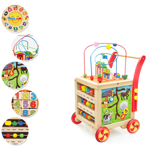 Giocattoli per bambini Montessori in legno in rilievo forma labirinto riconoscimento giocattolo <span class=keywords><strong>orologio</strong></span> da cartone animato apprendimento bambini educazione prescolare giocattolo per la matematica - Product Image 2