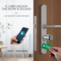 Serrure de cylindre intelligente JIXIN, système de sécurité sans clé, NFC, IC, RFID, application Tuya TTlock, déverrouillage, ANSI Grade 1, étanche LP65, 60 mm