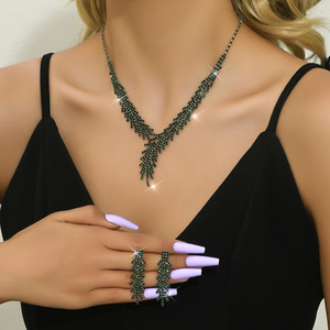 Aksesoris grosir JOMTY wanita kepingan salju kalung cakar rantai anting-trendi perak/emas berlapis perhiasan ulang tahun pengantin - Product Image 6