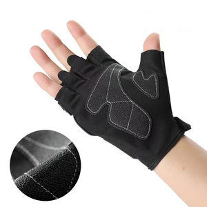 <span class=keywords><strong>Gants</strong></span> tactiques demi-doigts en peau de chèvre, antidérapants, respirants, légers, pour la conduite de <span class=keywords><strong>moto</strong></span>, protection solaire hivernale, antichoc - Product Image 4