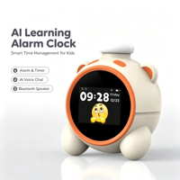 Jam Alarm Anak AI dengan Chat - Jam Alarm Kontrol Suara Pintar, Pelatih Tidur & Bangun dengan Lampu Malam, Musik & Pembelajaran Waktu