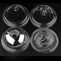 Couvre-gobelet en PET transparent jetable et écologique Fangcan, personnalisable, 78 mm/90 mm/92 mm/98 mm, pour boissons froides