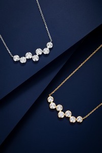 Collar Gargantilla de Oro Amarillo Sólido de 14k con Diamantes Reales para Mujer, Joyería Fina Clásica - Product Image 5