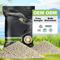 Litière pour chat en bentonite concassée, marque privée, désodorisante longue durée, forte absorption, faible poussière, haute absorption