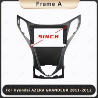 Android Car Radio Dash 9 Inch Screen Accessoires d'intérieur pour 2011-2012 Hyundai AZERA GRANDEUR Car DVD BT FM Navigation Frame