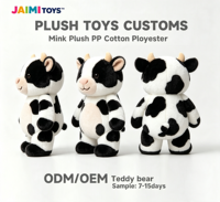 Peluche mignonne personnalisée, poupée en tissu de coton et doublure en maille