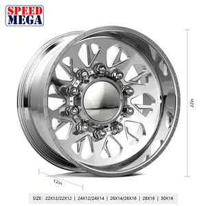 Rines Forjados Beadlock para Camioneta, Rines de 17, 18, 19 y 20 Pulgadas, 5x120.65, Delanteros y Traseros, Negros Fresados, de 2 Piezas, de Aleación, para Carreras de Drag - Product Image 5
