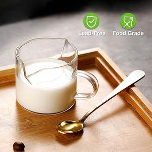 Juego de Tazas de <span class=keywords><strong>Espresso</strong></span> de 4 Onzas, Tazas con Doble Boquilla, Vasos de Chupito, Taza de Leche con Asa, Vidrio Transparente, Accesorios para <span class=keywords><strong>Espresso</strong></span> - Product Image 3