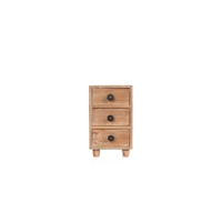 Caja de Almacenamiento de Joyas y Objetos de Valor de Madera de Teca de Estilo Japonés de Alta Calidad y Exclusiva, con 3 Cajones, Forma Cuadrada, Embalaje de Indonesia