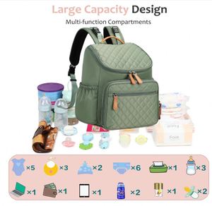 Sac à dos pour couches, sacs à couches imperméables avec station de change pour bébé, sac à dos de voyage tendance pour maman et papa - Product Image 2