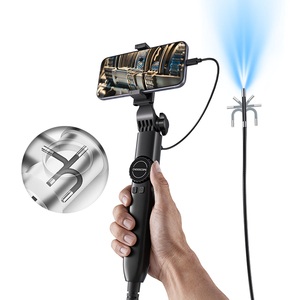 Endoscope à câble semi-rigide avec 8 LED réglables, utilisable n'importe où et à tout moment, caméra d'inspection - Product Image 1