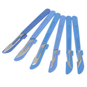 Pisau bedah baja antikarat gagang plastik pisau bedah sekali pakai asli - Product Image 1