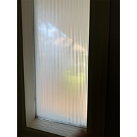 3D Reeded Milchglas folie Selbst klebende dekorative PET-Fenster folie schützt die Privatsphäre für Büro-und Heim dekoration