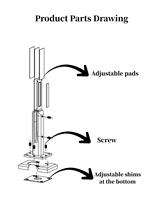 Pince de fixation réglable en acier inoxydable pour garde-corps en verre sans cadre, résistante à la rouille, pour balustrades de terrasse intérieures/extérieures - Design moderne